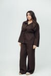 Gold line brown set