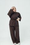 Gold line brown set