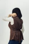 Gold line brown vest_(4)