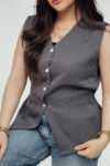 Silver line grey vest(6)